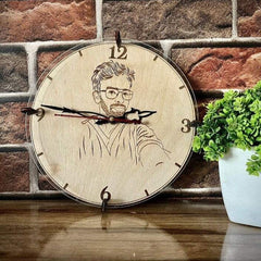 Talesonwood branded wooden clock product photo