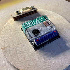 Silent movement wooden clock on wall