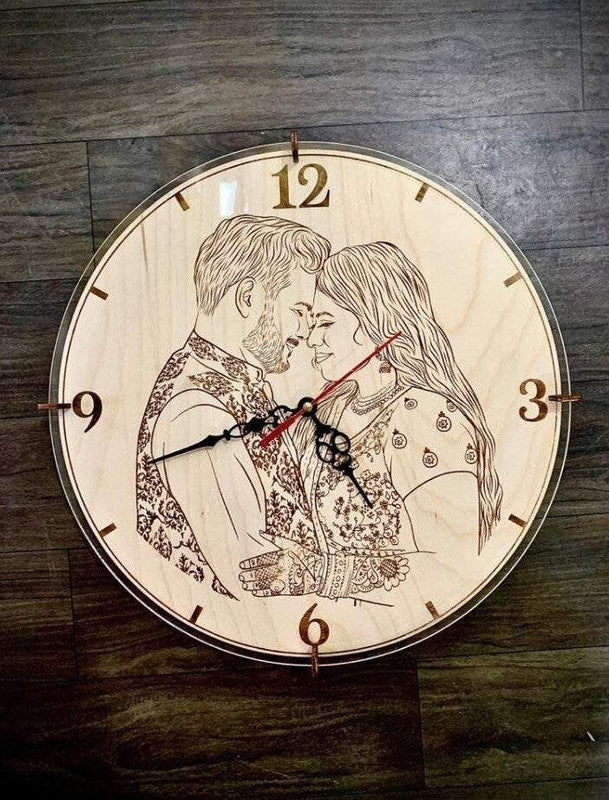 Wooden wall clock gift by Talesonwood
