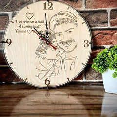 Modern decor with wooden wall clock