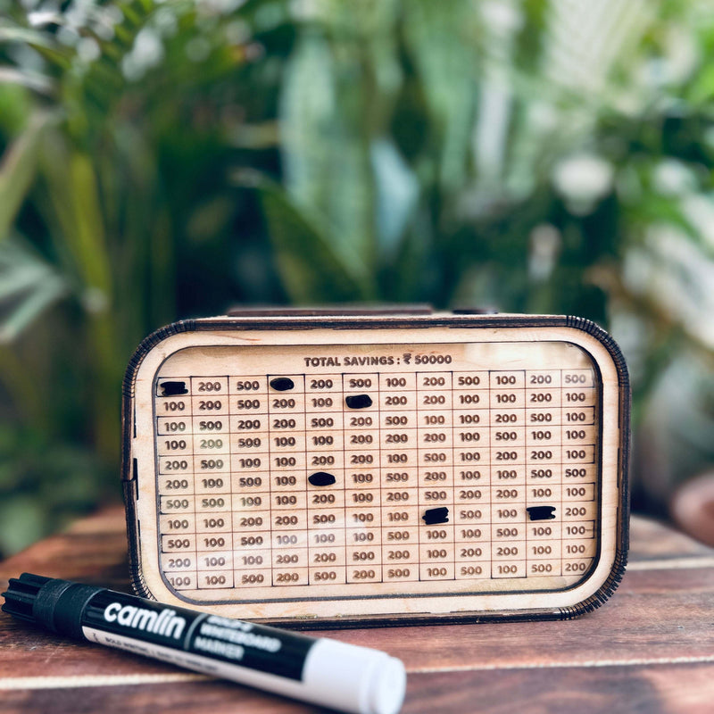 Unique wooden gift piggy bank for kids