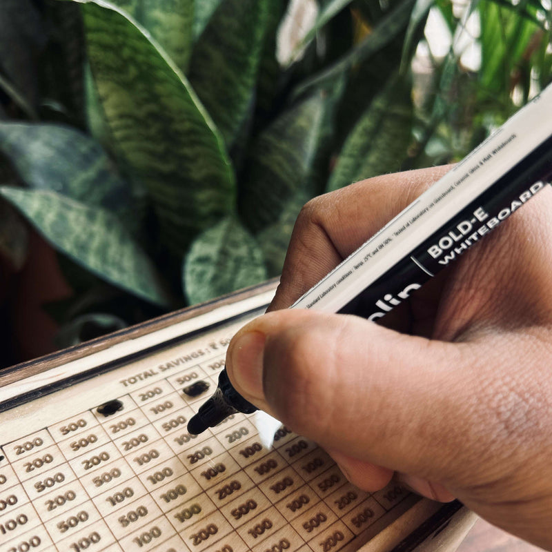 Desk decor piggy bank with digital display